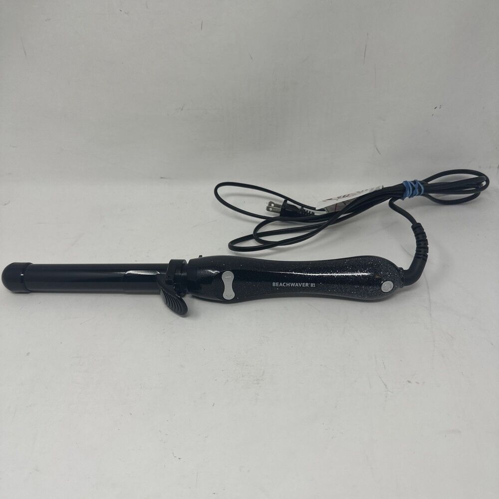 Beachwaver B1 Rotating Curling Iron 1 Inch Midnight Rose Black Glitter Ceramic